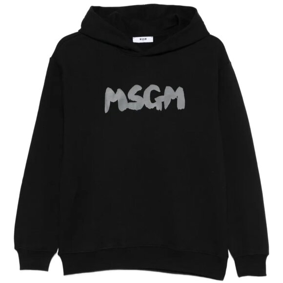 MSGM Kids Sweatshirt Size 7-8 Black Hoodie - Picture 1 of 5